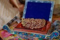 Stone embed head crown placed in a decorative box