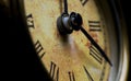 Antique Desk Clock Close Up Royalty Free Stock Photo