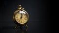 Antique Desk Clock Face On Royalty Free Stock Photo