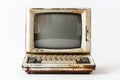 Antique Desktop Computer for Collectors on White Background. AI Generated Royalty Free Stock Photo