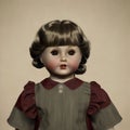 Nostalgic antique doll, toy for children