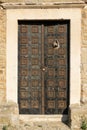 Antique door - architectural details of the Church of Saint Anthony known as Cape Skanderbeg in Albania