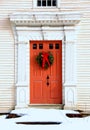 Antique Door at Christmas Royalty Free Stock Photo