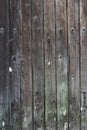 Antique door details in color with shadow, iron, cement, wood