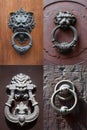 Antique door knockers Royalty Free Stock Photo