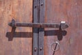 Antique door latch Royalty Free Stock Photo