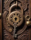 Antique Door Lock Mechanism Royalty Free Stock Photo