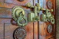 Antique Door Lock On A Wooden Doo World heritage site