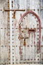 Antique door in morocco africa rusty brown