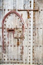 antique door in morocco africa rusty brown