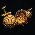 antique earrings called jhumkas made of gold