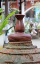 Antique earthenware jar.