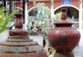 Antique earthenware jar.