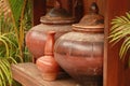 Antique earthenware jar from Thailand