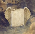 Antique Effect Parchment Angel Wings Sign Royalty Free Stock Photo