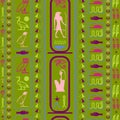 Hieroglyphic egyptian language symbols template