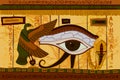 Antique Egyptian papyrus and hieroglyph background