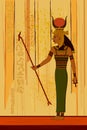 Antique Egyptian papyrus and hieroglyph background