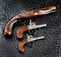 Antique English Percision Pistols. Royalty Free Stock Photo