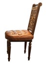 Engrave wooden chair Royalty Free Stock Photo