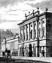 Old Illustration of Historic Bank Building of Capital City