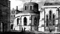 Old Illustration of Historic Church Building of Capital City Royalty Free Stock Photo