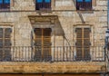 Antique european building with balcony. Spain