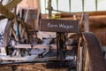 Antique farm wagon in the museum