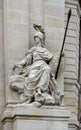 An antique female statue at the entrance to the Army Museum at Les Invalides complex, Paris Royalty Free Stock Photo