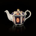 Antique figured teapot with hand painting.