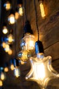 Antique filament light bulbs, Edison light bulbs Royalty Free Stock Photo