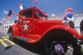 Antique Fire Chief Car in July 4th Parade, Ojai, California Royalty Free Stock Photo