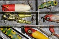 Antique Fishing Lures Royalty Free Stock Photo