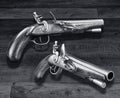 Antique Flintlock Pistols. Royalty Free Stock Photo