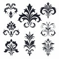 Antique Floral Ornament Elements Vector With Baroque-inspired Details