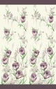 Antique flower design with digital background