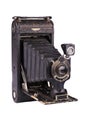 Antique folding camera Royalty Free Stock Photo