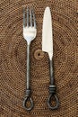 Antique fork and knife