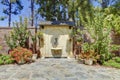 Antique fountain in Marston House Museum & Gardens. San Diego, C