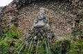 ROMA, ITALY - AUGUST 2018: Antique fountain in the park hundered fountains at Villa D`Este in Tivoli