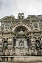 ROMA, ITALY - AUGUST 2018: Antique fountain in the park hundered fountains at Villa D`Este in Tivoli