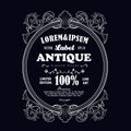 Antique frame engraving border retro vector illustration Royalty Free Stock Photo