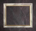 Antique frame isolated on Dark grey black slate background or texture. Royalty Free Stock Photo