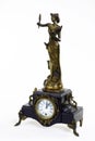 Antique French Bronze Clock Royalty Free Stock Photo