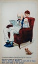 Antique french funny postcard