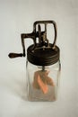 Antique functional hand crank blender