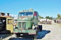 Antique fwd rusty truck montana state Royalty Free Stock Photo