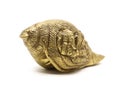 antique ganesha sculpture handcrafted with details on a religious conch shell