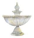 Antique garden urn. Vintage sculpture. Architectural element in victorian style. Royalty Free Stock Photo