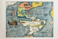 Antique German map of America Royalty Free Stock Photo